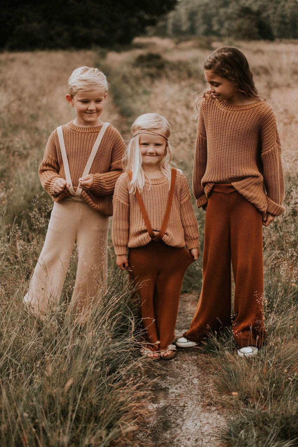 Yuki Chunky Knit Trousers | Rust *