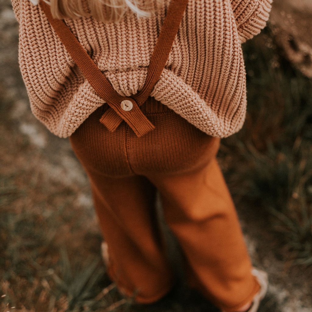 Yuki Chunky Knit Trousers | Rust *