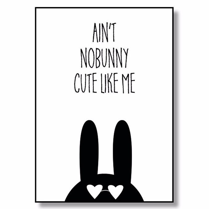 Poster A3 - Ain't nobunny - DE GELE FLAMINGO - Kids concept store 