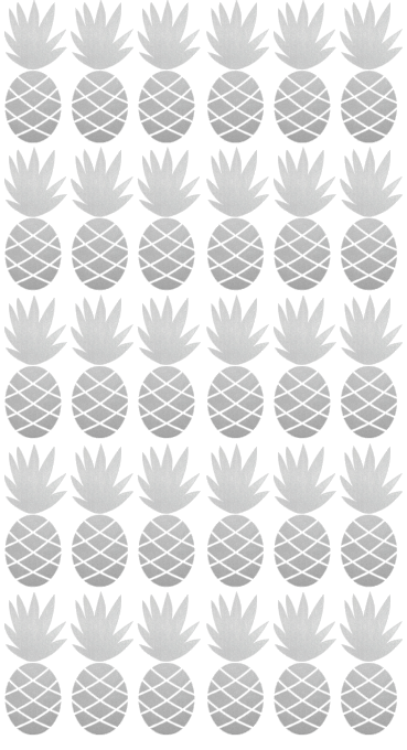 Pöm Le Bonhomme set 30 muurstickers Ananas zilver - DE GELE FLAMINGO - Kids concept store 