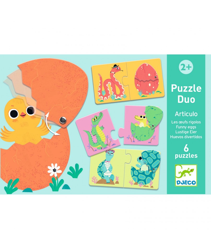 Djeco Puzzel Duo | Articulo Grappige Eieren