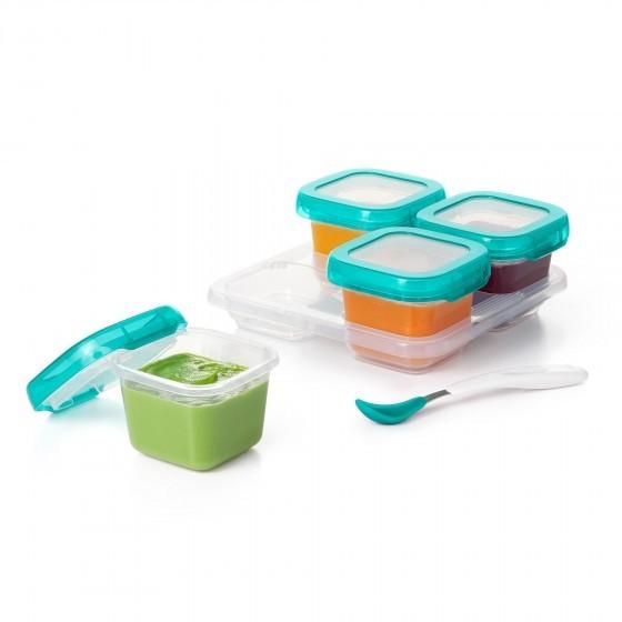 OXO Tot Vierdelige Set Diepvriesdoosjes Plastic 4x120ml - Teal