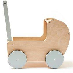 Kid's concept poppenwagen met bedset hout Nature *