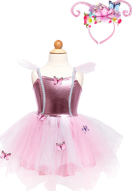* Great Pretenders Woodland Vlinder Jurk + Diadeem | 5-6 Jaar