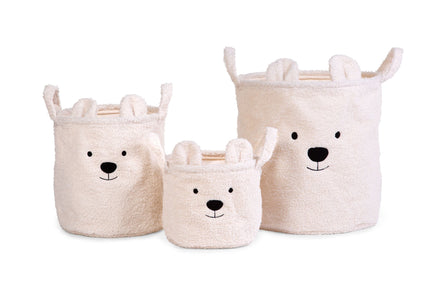 Childhome opbergmandje 25x20x20cm | Teddy Off White*