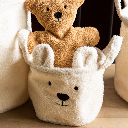 Childhome opbergmandje 25x20x20cm | Teddy Off White*