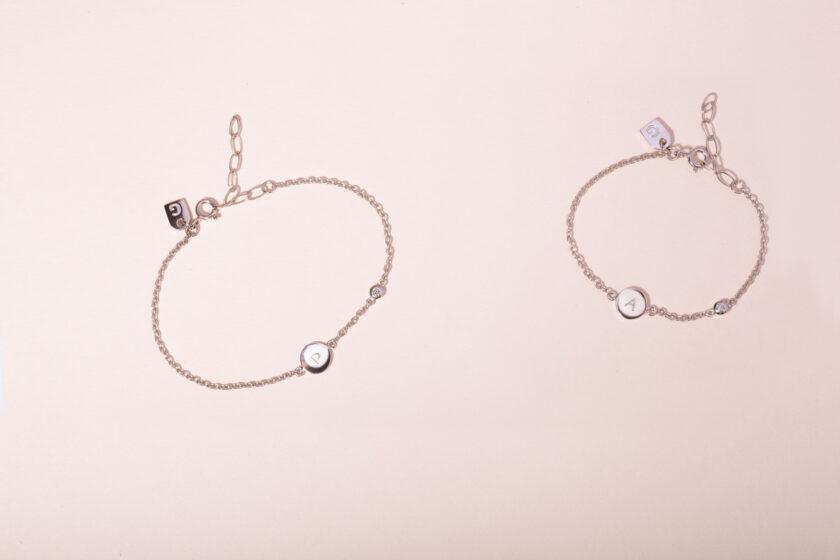 Galore Gepersonaliseerde Armband Circle & Diamond | Gold Women