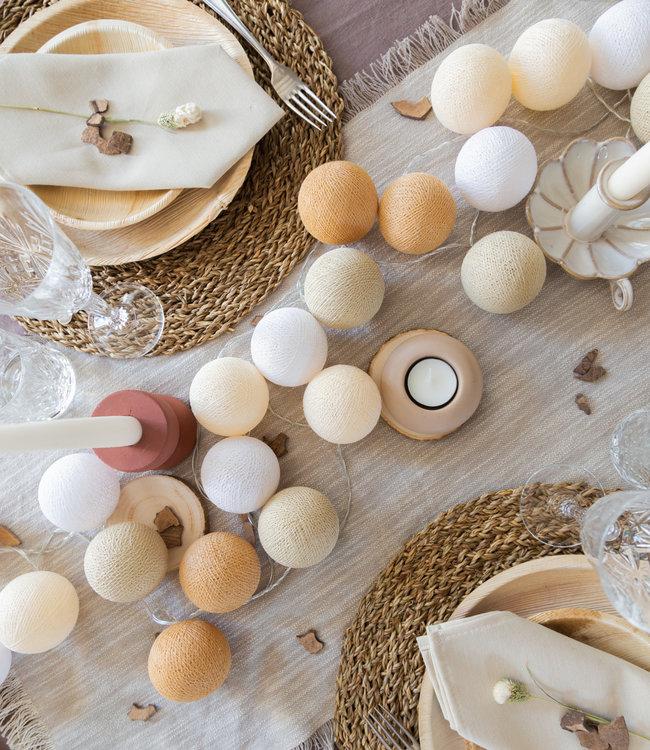Cotton Ball Lights Lichtslinger 35 stuks - Creamy