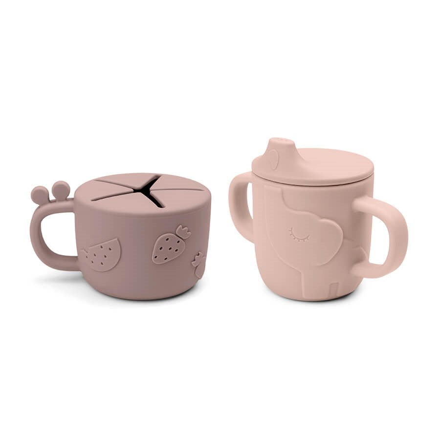 Done By Deer Siliconen Drink- & Snack Cup 2-Pack | Deer Friends Powder*