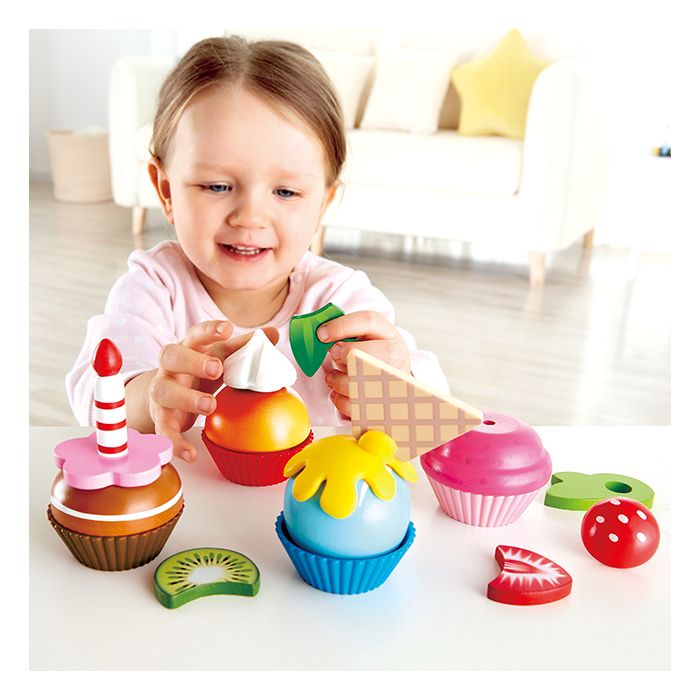 Hape Houten Cupcake Speelset