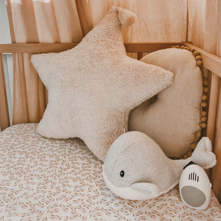Flow Amsterdam Knuffel Met Hartslag Moby Whale Grey