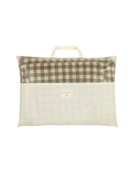 * Nobodinoz Growing Green Baby Bouncer Hoes | Green Checks