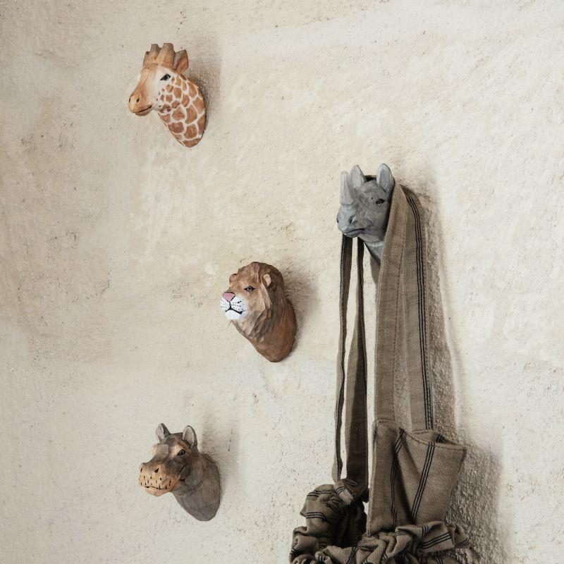 Ferm Living Hand-Carved Hook Wandhaakje | Lion  *