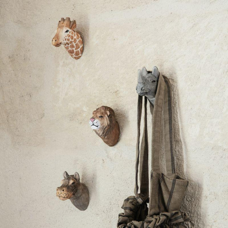 Ferm Living Hand-Carved Hook Wandhaakje | Giraf