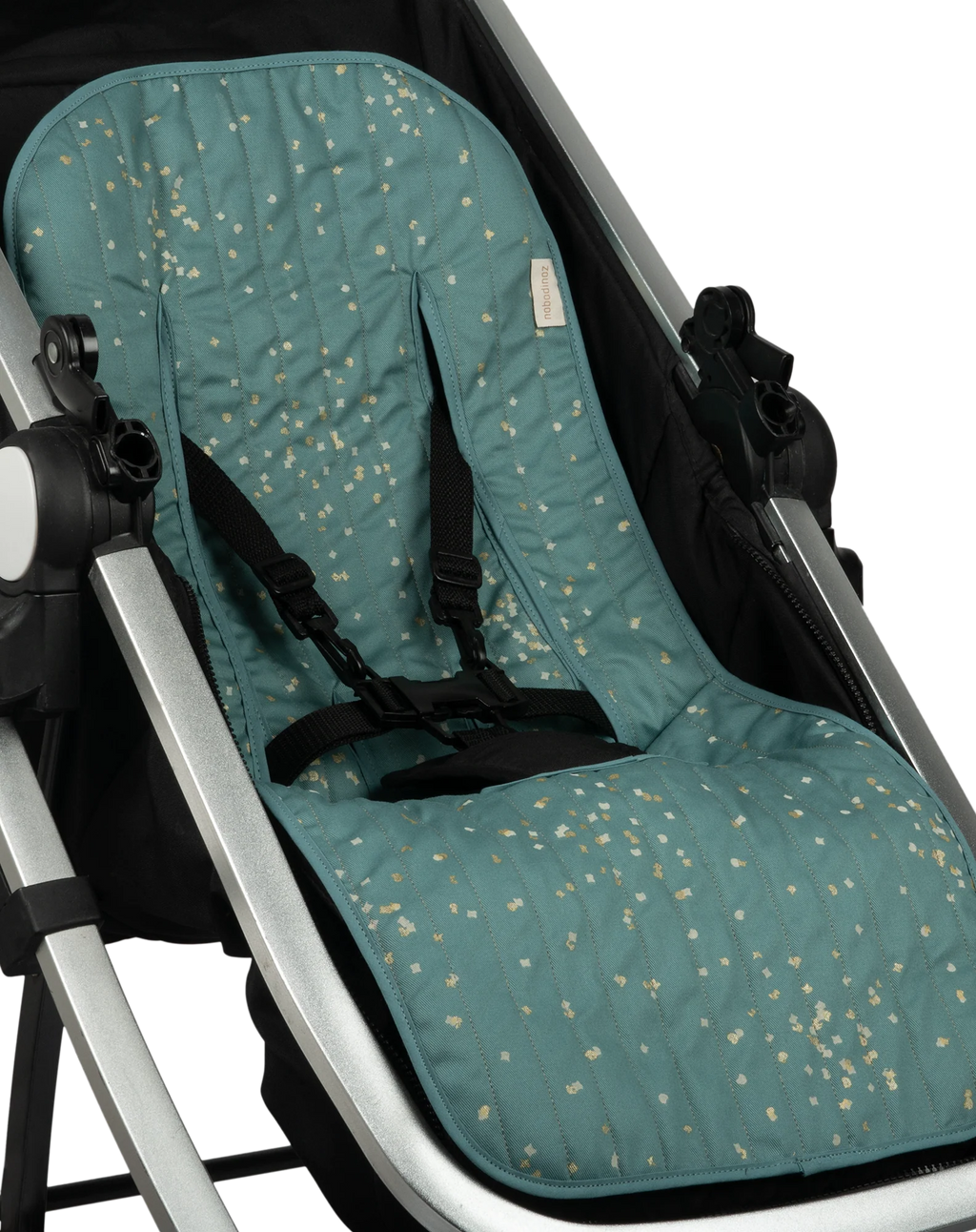 * Nobodinoz Universele Buggy Inleg | Gold Confetti / Magic Green