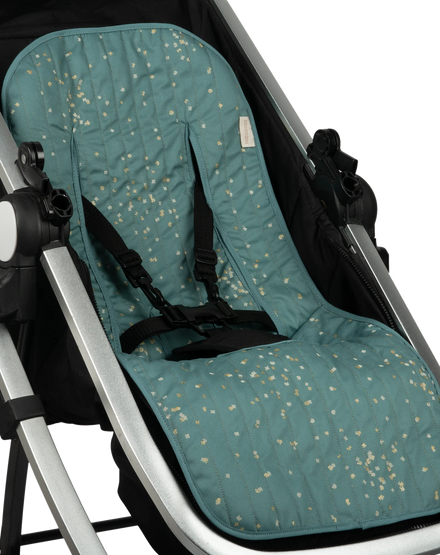 * Nobodinoz Universele Buggy Inleg | Gold Confetti / Magic Green