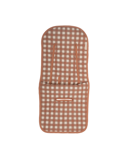 * Nobodinoz Universele Buggy Inleg | Terracotta Checks