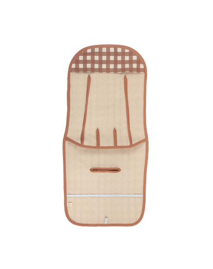 * Nobodinoz Universele Buggy Inleg | Terracotta Checks