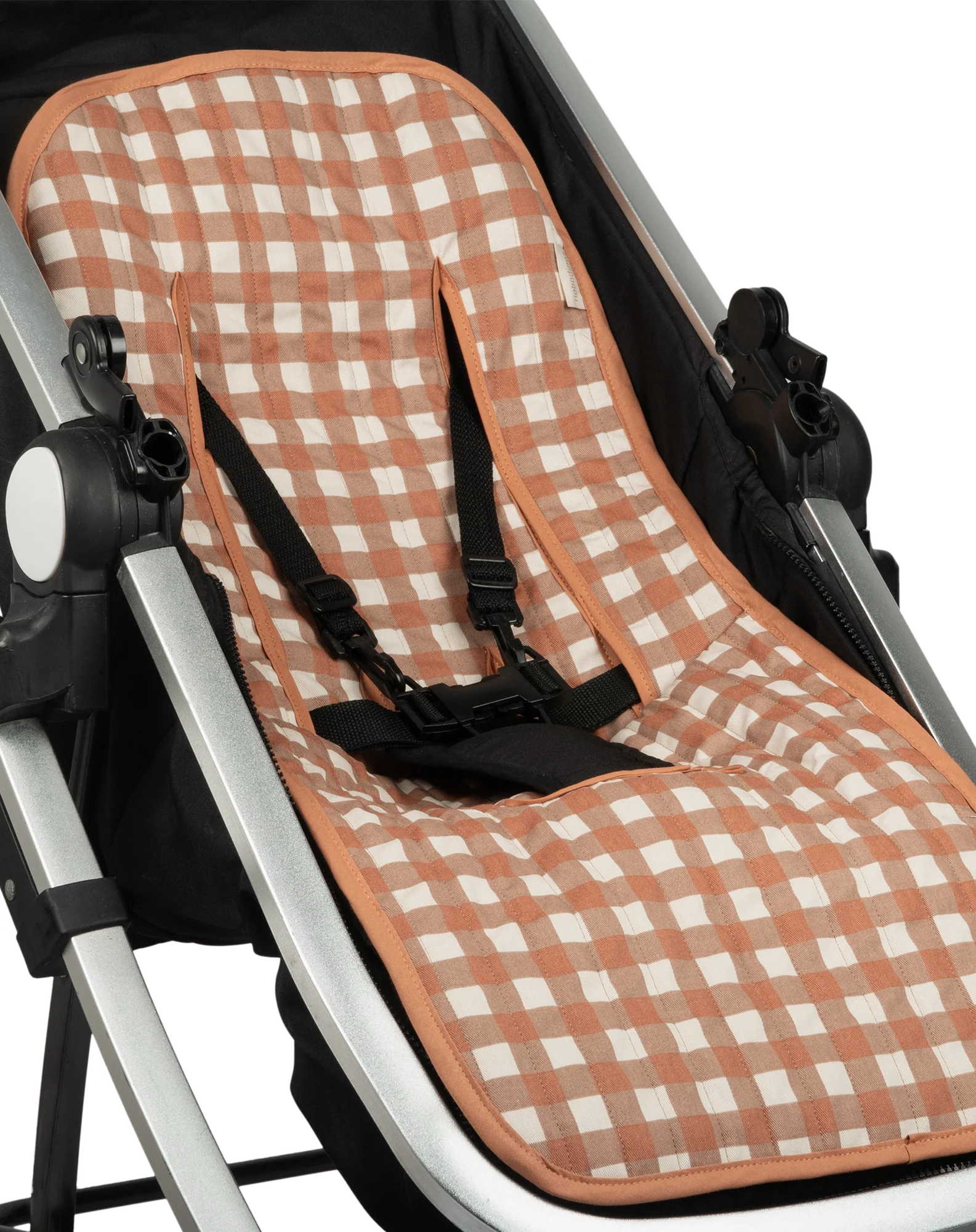 * Nobodinoz Universele Buggy Inleg | Terracotta Checks