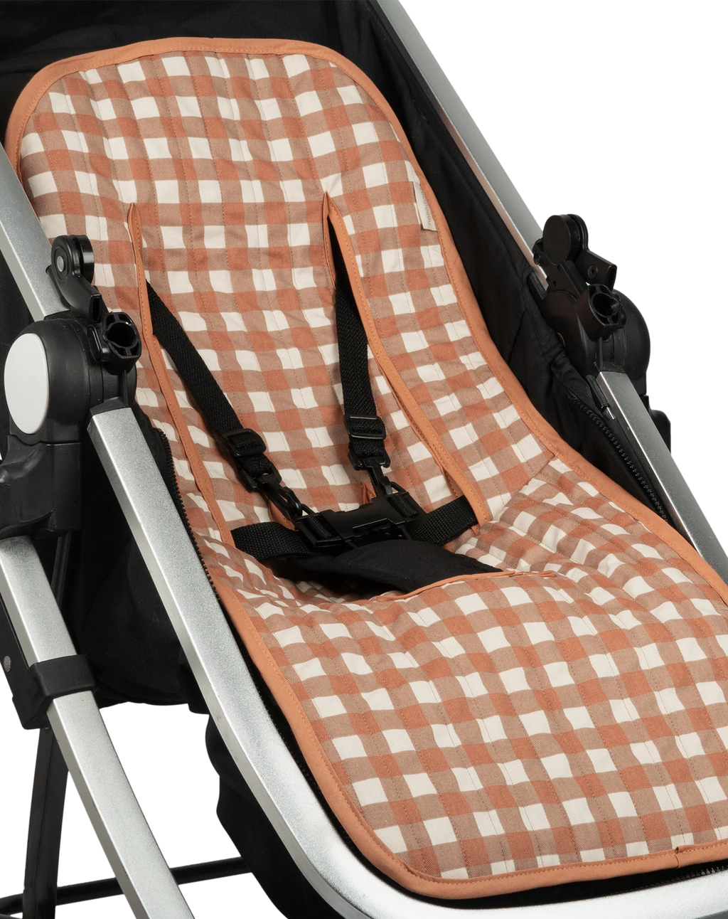 * Nobodinoz Universele Buggy Inleg | Terracotta Checks