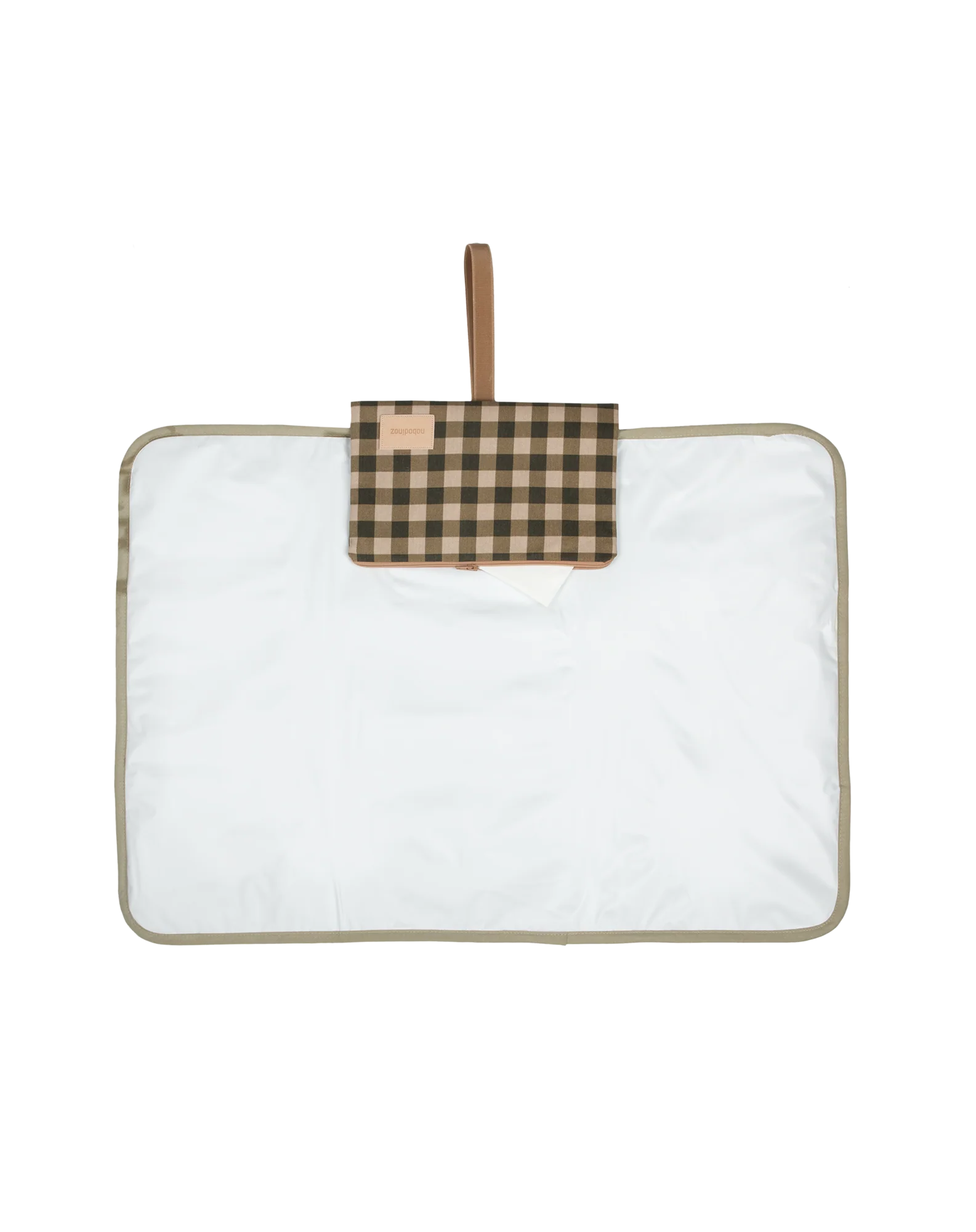 *  Nobodinoz Waterproof Changing Pad 68x50cm | Green Checks