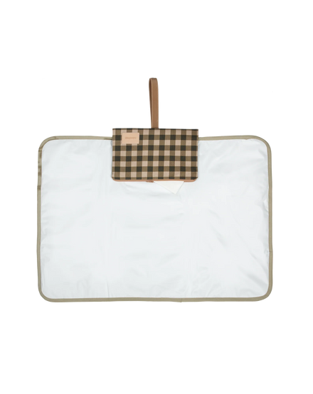 *  Nobodinoz Waterproof Changing Pad 68x50cm | Green Checks