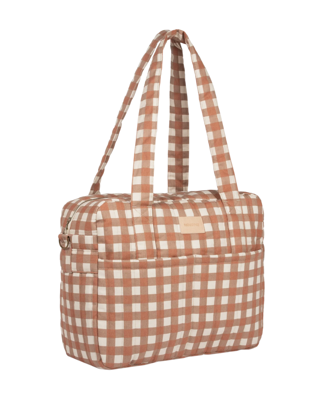 Nobodinoz Hyde Park Waterproof Luiertas | Terracotta Checks *