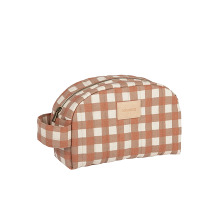 * Nobodinoz Vanity Case Toilettas Waterproof | Terracotta Checks*
