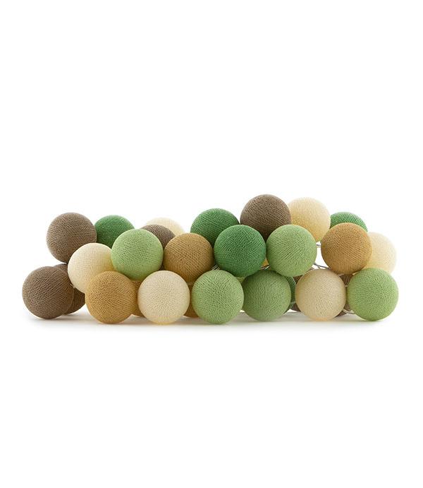 Cotton Ball Lights Lichtslinger 35 stuks - Forest Green