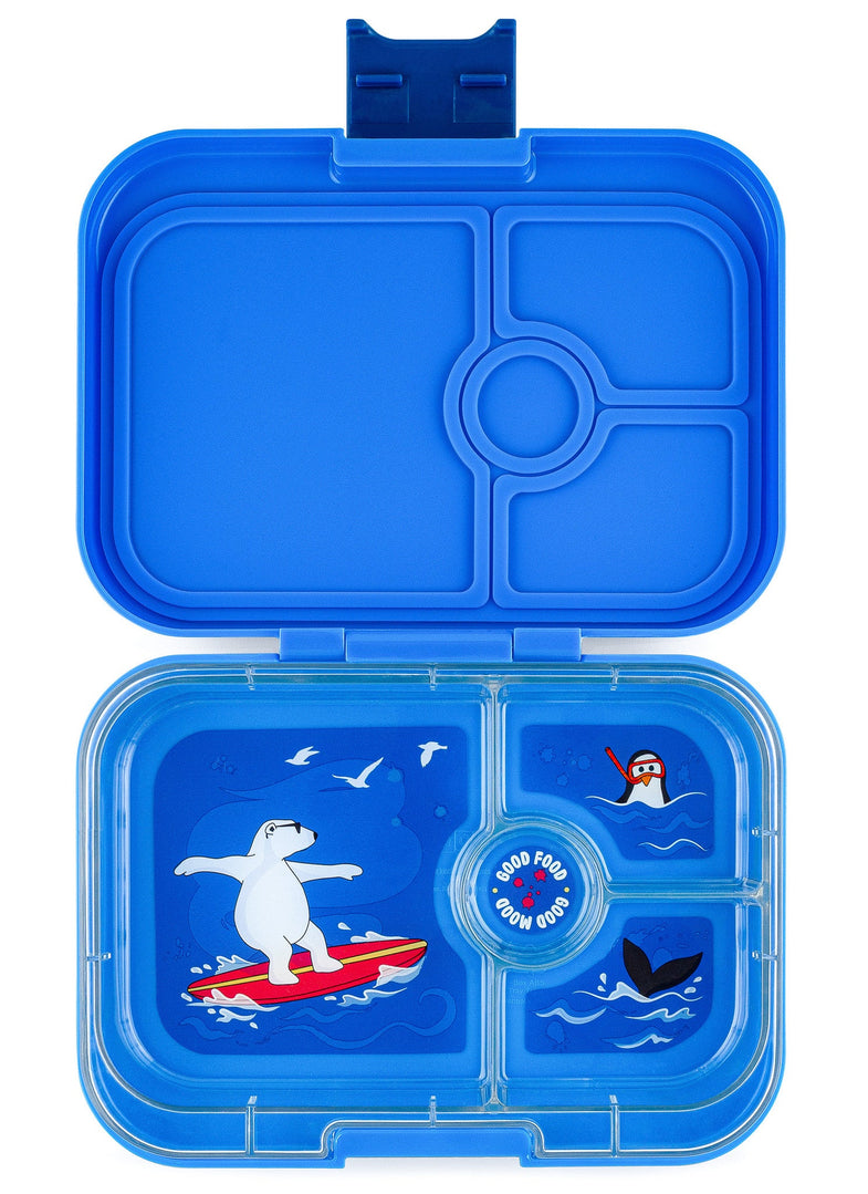 Yumbox Panino 4 vakken Lekvrije Lunchbox | Surf Blue / Ijsbeer Tray