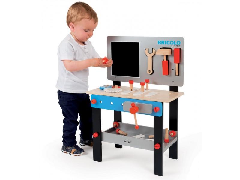 * Janod Stoer Houten Werkbank In 2 Hoogtes Brico'kids