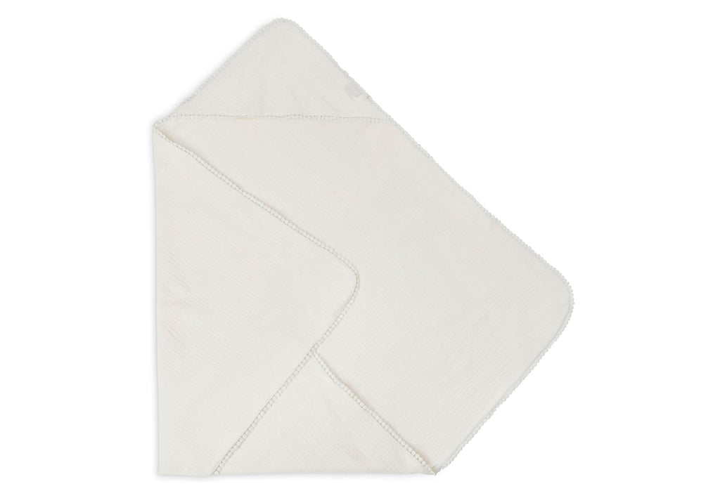 Jollein badcape 75x75cm Embroidery Ivory  *