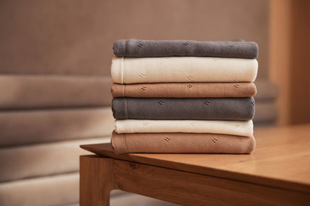 zzz Jollein Deken 75x100cm Blanket Knitted | Biscuit*