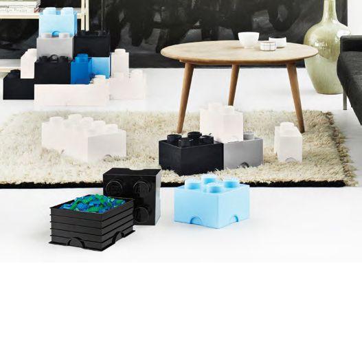 Lego Opbergbox Brick 4 wit - DE GELE FLAMINGO - Kids concept store 