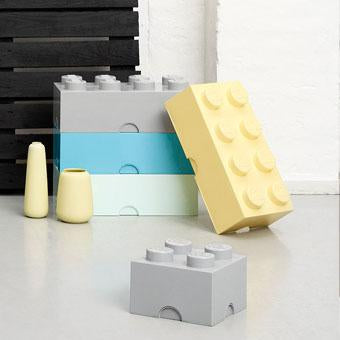 Lego Opbergbox Brick 4 lichtgeel