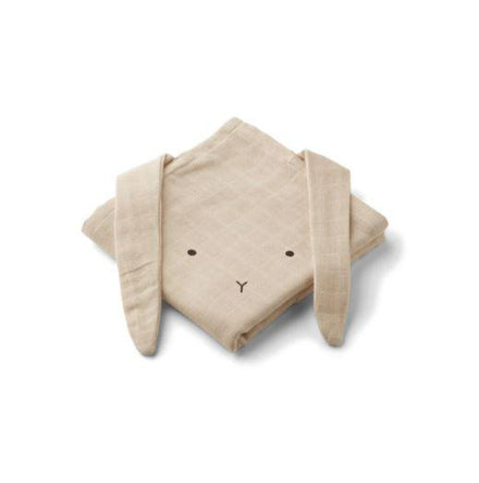 Liewood Hannah set 2 hydrofiele doeken 70x70cm | Rabbit Sandy