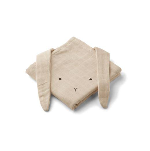 Liewood Hannah set 2 hydrofiele doeken 70x70cm | Rabbit Sandy