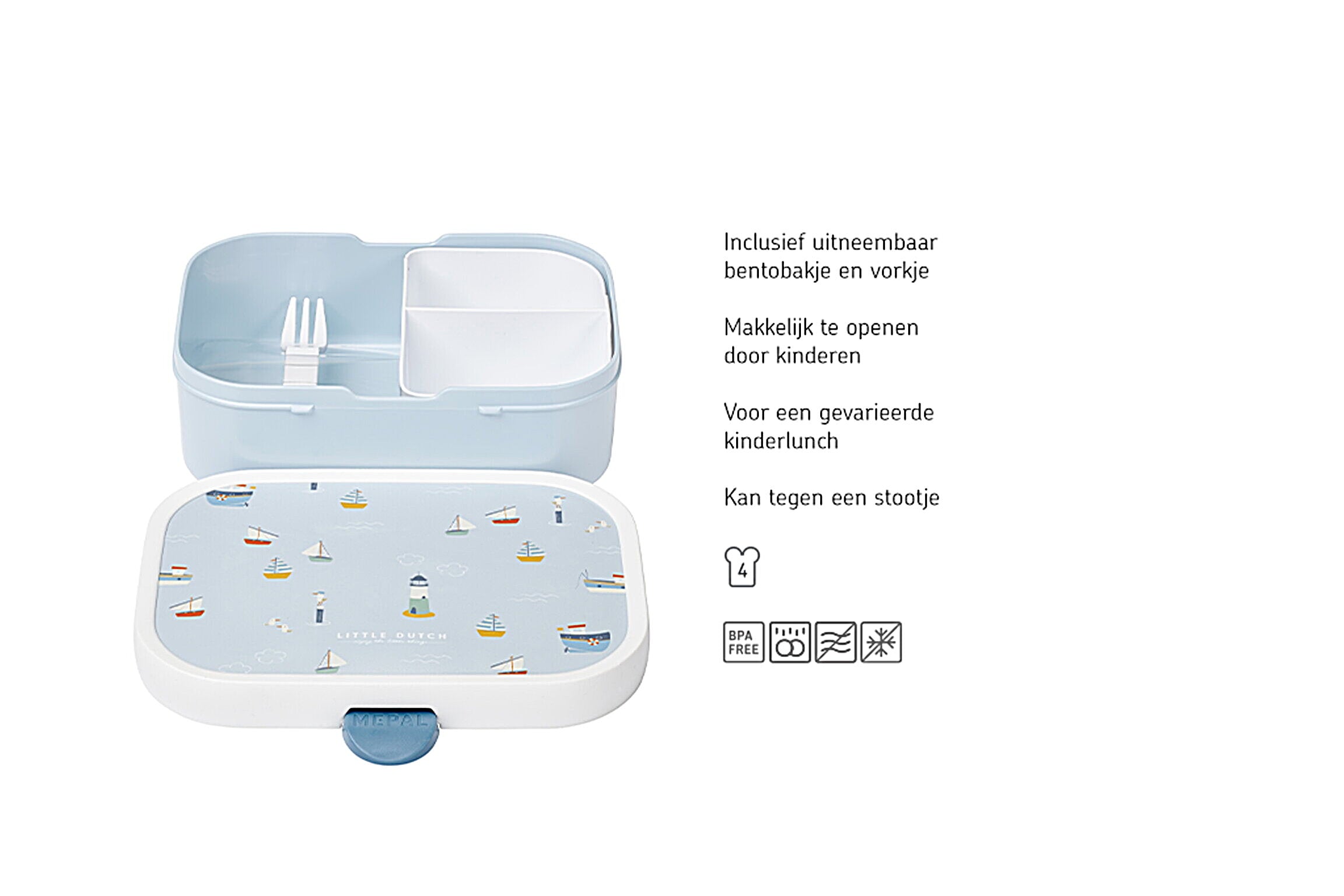 zzz Mepal Little Dutch Lunchbox Campus Met Vakjes | Sailors Bay