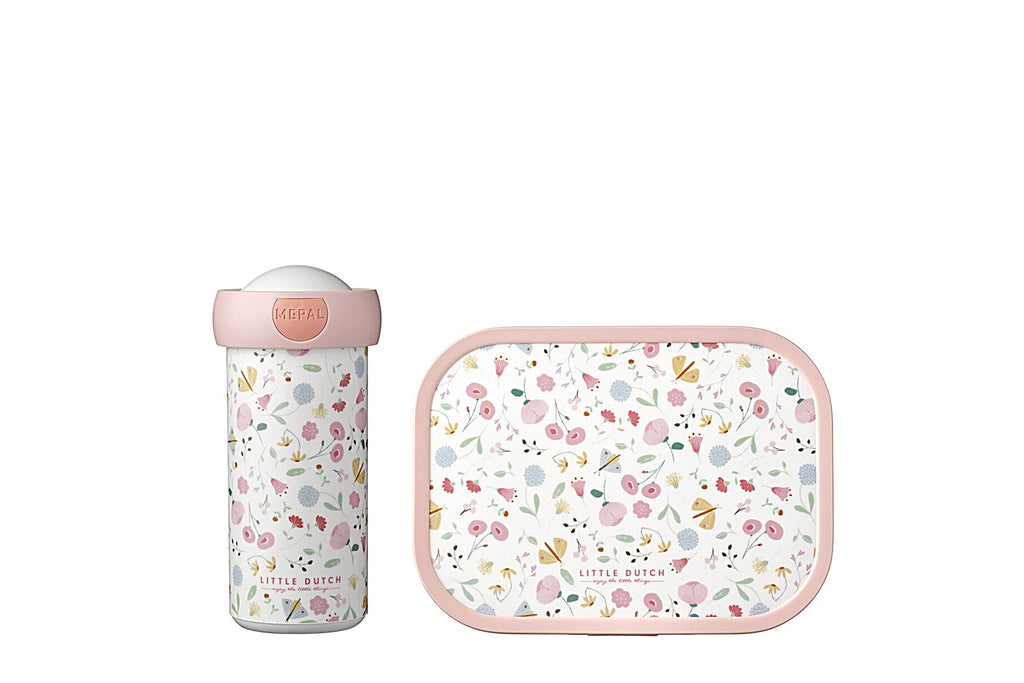 Mepal Little Dutch Lunchset Drinkfles + Lunchbox | Flowers & Butterflies