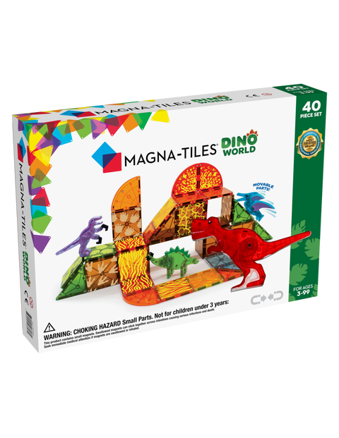 Magna-Tiles Dino World | 40-Piece Set