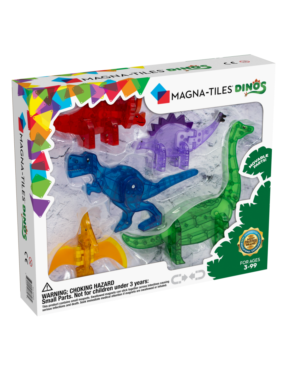 Magna-Tiles Dino's | 5 Pieces