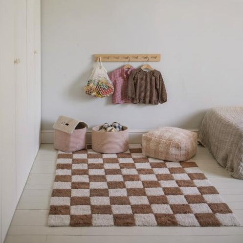 Lorena Canals machinewasbaar RugCycled Tapijt 120x160cm | Tiles Toffee