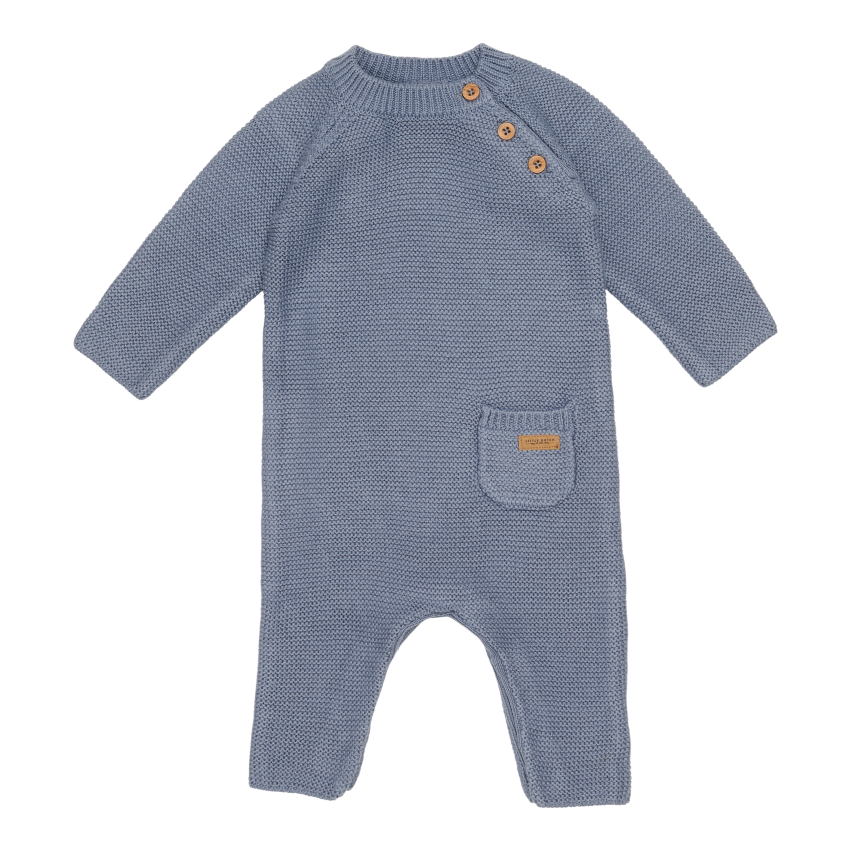 Little Dutch Babypakje Onesie Knit | Blue