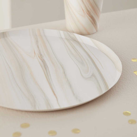 Ginger Ray Set 8 kartonnen bordjes | Natural Marble  *