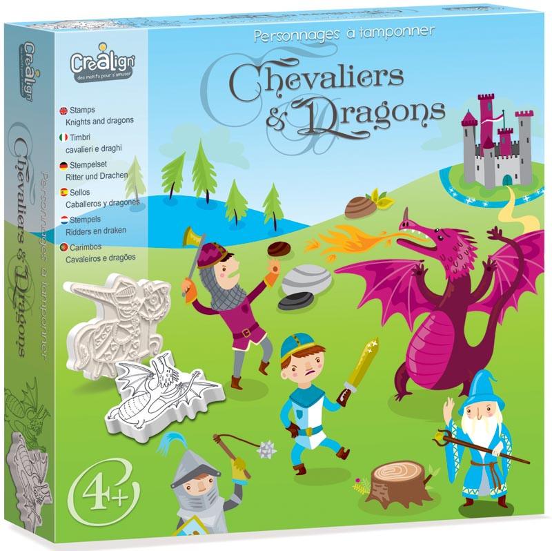 Stempel set Ridders en draken - DE GELE FLAMINGO - 1