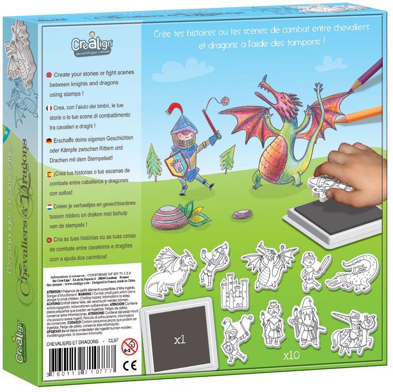 Stempel set Ridders en draken - DE GELE FLAMINGO - 1
