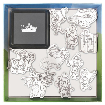 Stempel set Ridders en draken - DE GELE FLAMINGO - 3