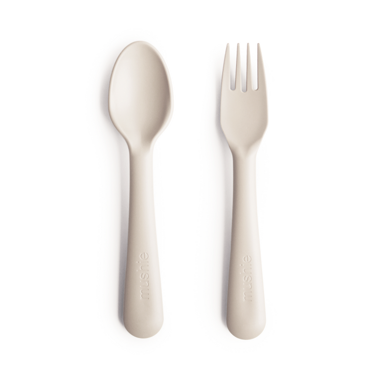 Mushie Bestek Fork Spoon | Ivory