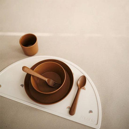 Mushie Set 2 Bowls Rond | Caramel