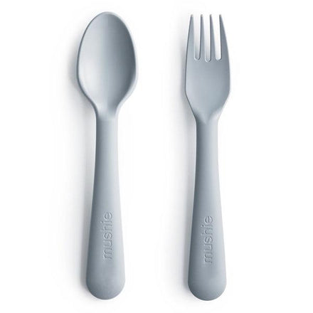 Mushie Bestek Fork Spoon | Cloud